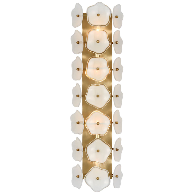 kate spade new york Leighton 28" Sconce in Soft Brass with Cream Tinted Glass
