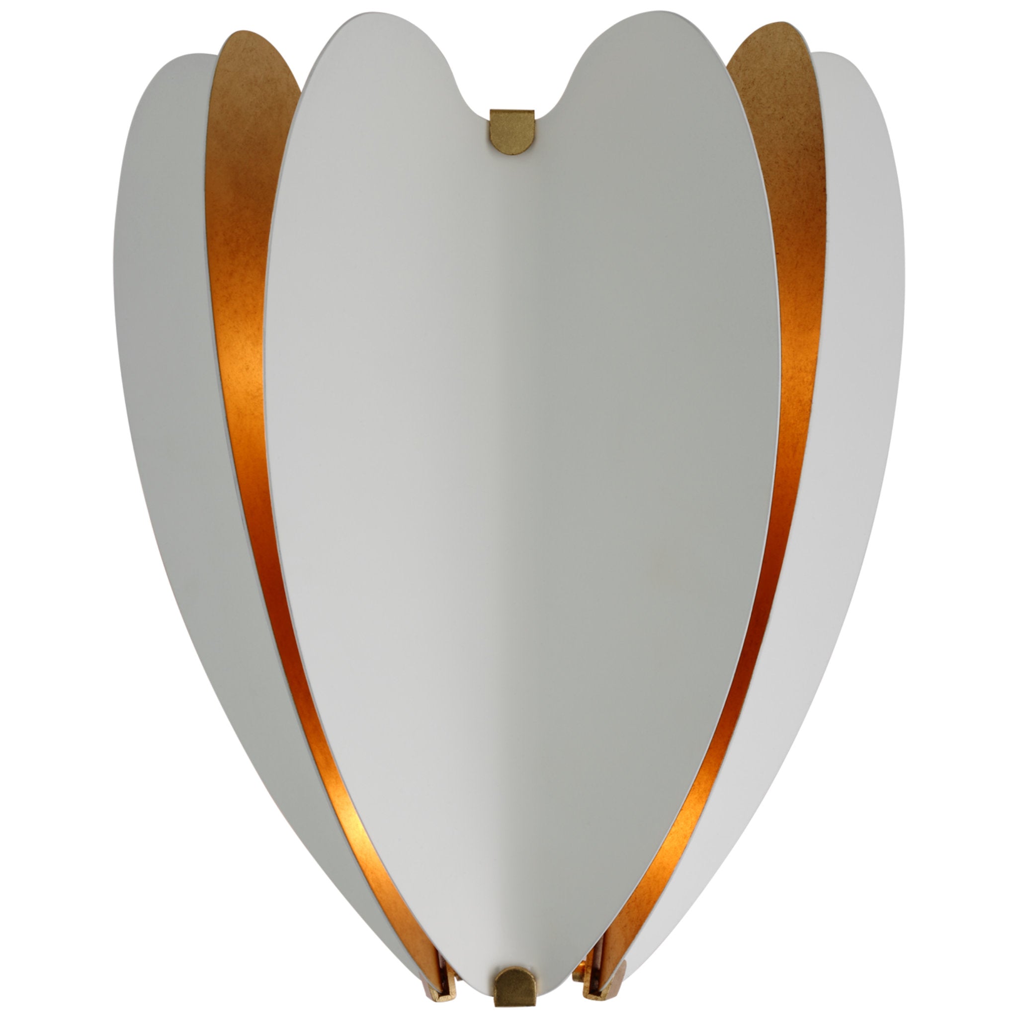 kate spade new york Danes Small Sconce in Matte White and Gild