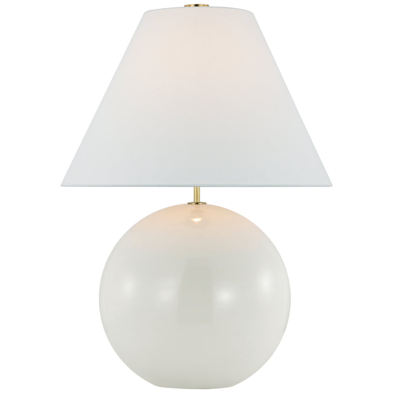 kate spade new york Brielle Large Table Lamp in New White with Linen Shade