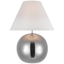 kate spade new york Brielle Large Table Lamp in Silver with Linen Shade