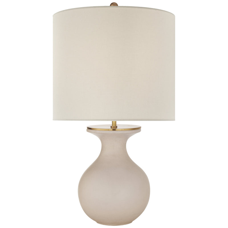 kate spade new york Albie Small Desk Lamp in Blush with Cream Linen Shade
