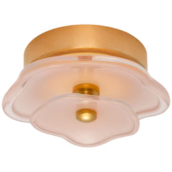 kate spade new york Leighton 6" Layered Flush Mount in Soft Brass with Blush Tinted Glass