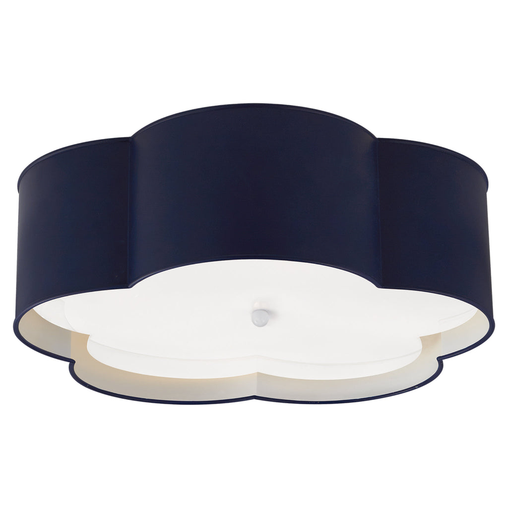 kate spade new york Bryce Large Flower Flush Mount in French Navy and –  Foundry Lighting