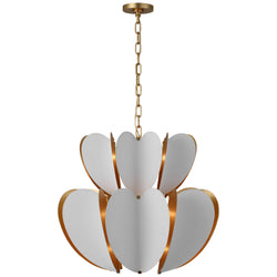 kate spade new york Danes Two Tier Chandelier in Matte White and Gild