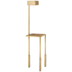 Kelly Wearstler Nimes Tray Table Floor Lamp in Antique-Burnished Brass