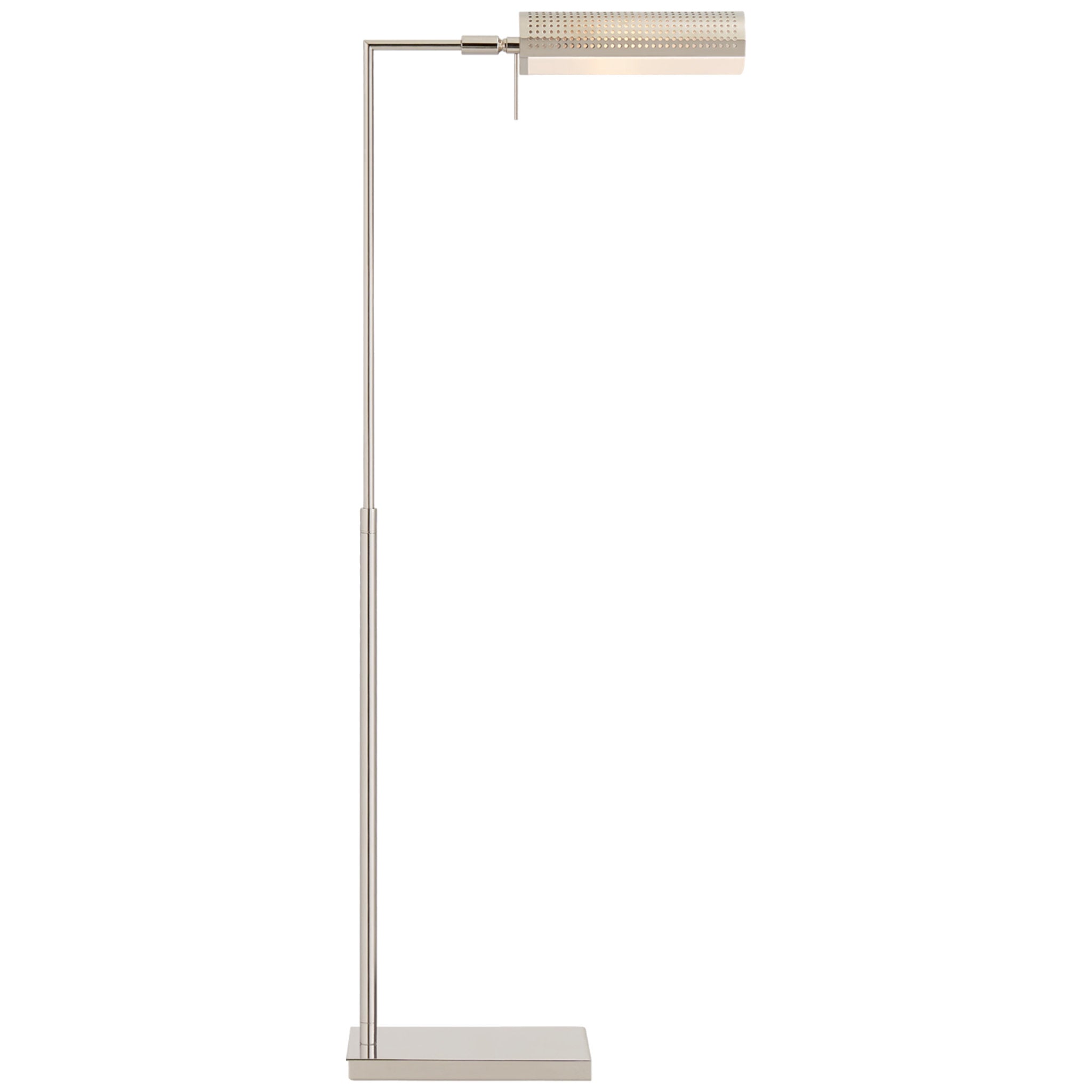 Kelly Wearstler Precision Pharmacy Floor Lamp in Polished Nickel with White Glass