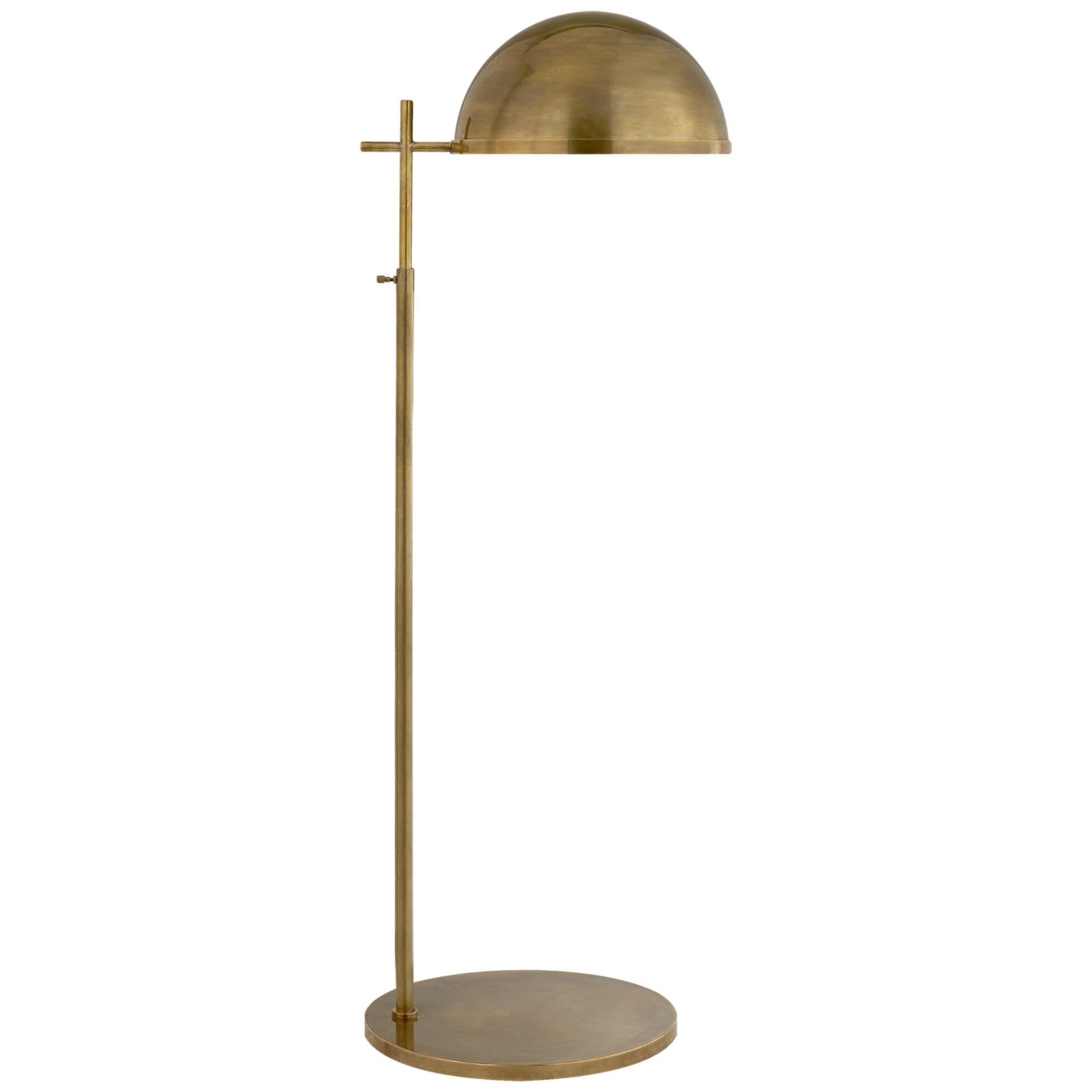 Kelly Wearstler Dulcet Medium Pharmacy Floor Lamp in Antique-Burnished Brass with Antique-Burnished Brass Shade