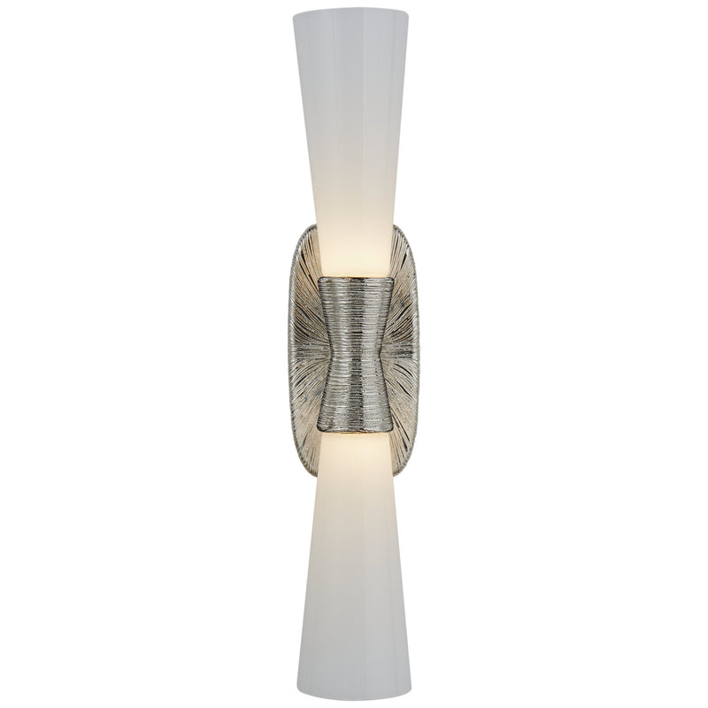 Kelly Wearstler Utopia Large Double Bath Sconce in Polished Nickel wit –  Foundry Lighting