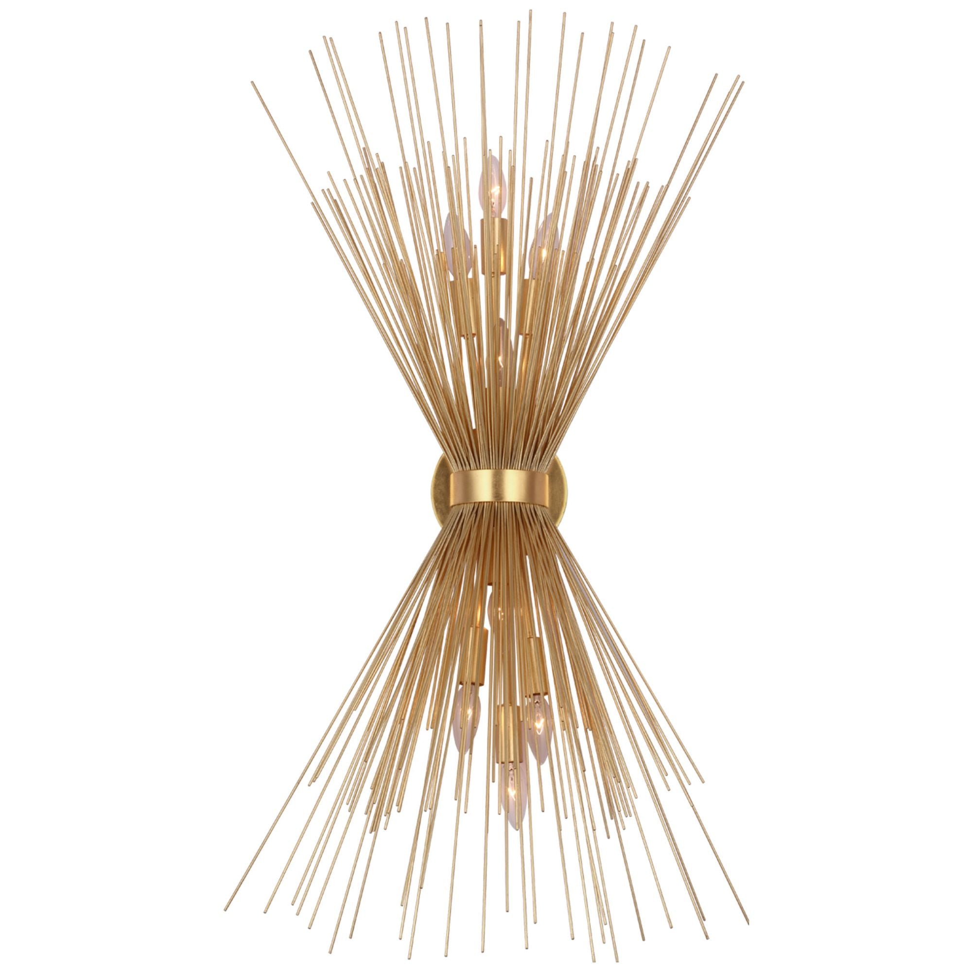 Kelly Wearstler Strada Large Symmetrical Sconce in Gild Wall Light W12.25" x H40.5"