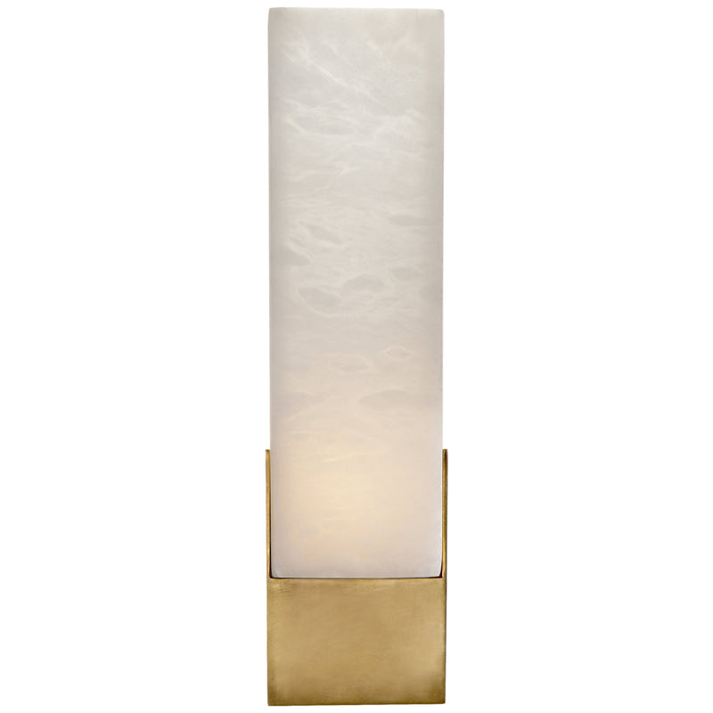 Kelly Wearstler Covet Tall Box Bath Sconce in Antique-Burnished Brass
