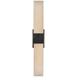Kelly Wearstler Covet Double Box Sconce in Bronze with Alabaster