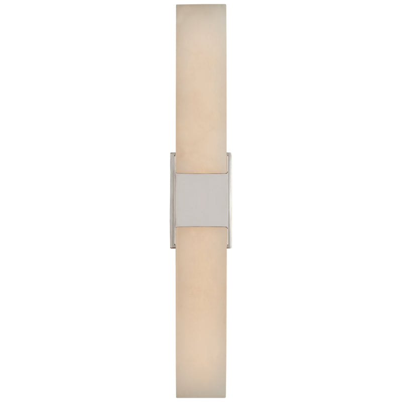 Kelly Wearstler Covet Double Box Sconce in Polished Nickel with Alabaster
