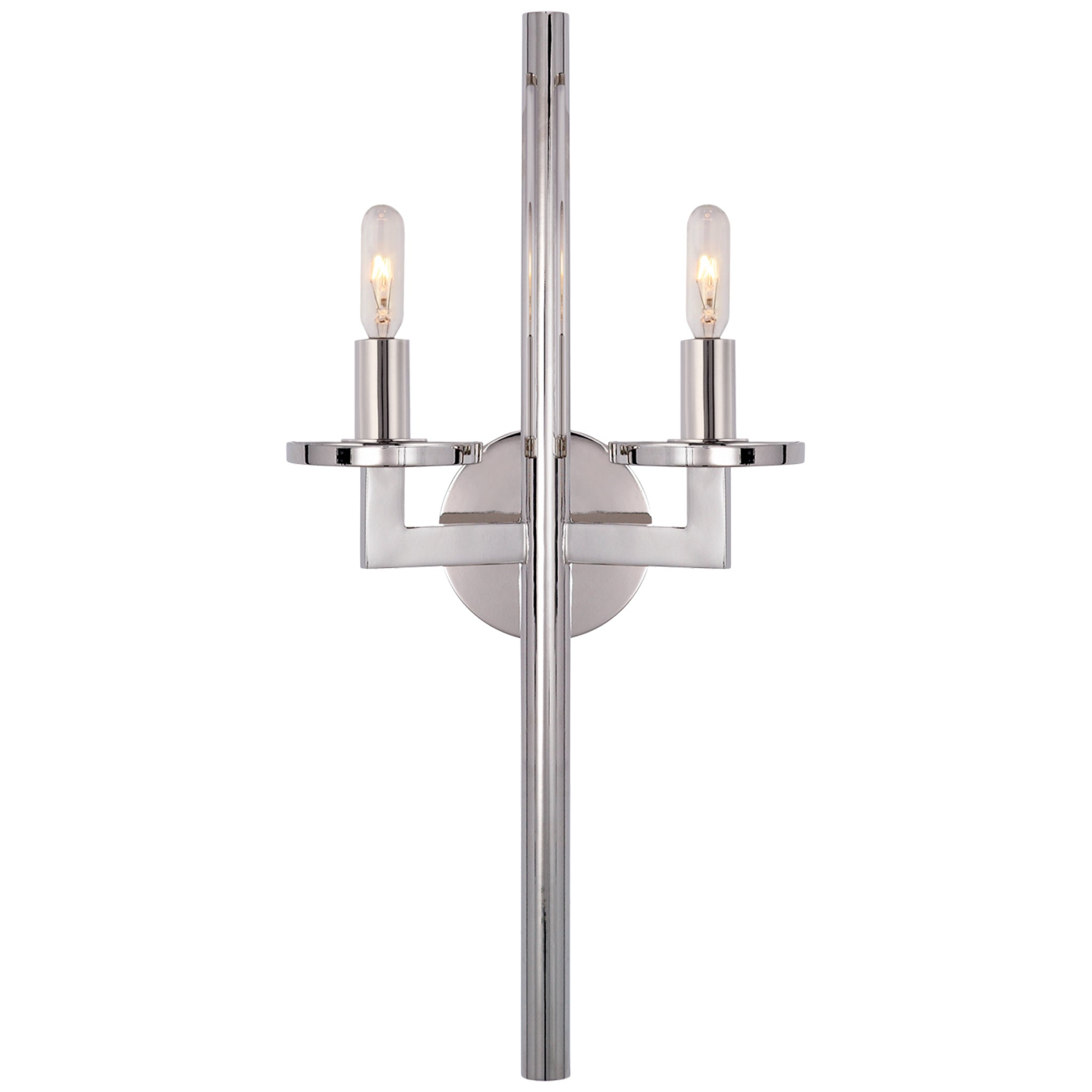 Kelly Wearstler Liaison Double Sconce in Polished Nickel Wall Light W9.5" x H19"