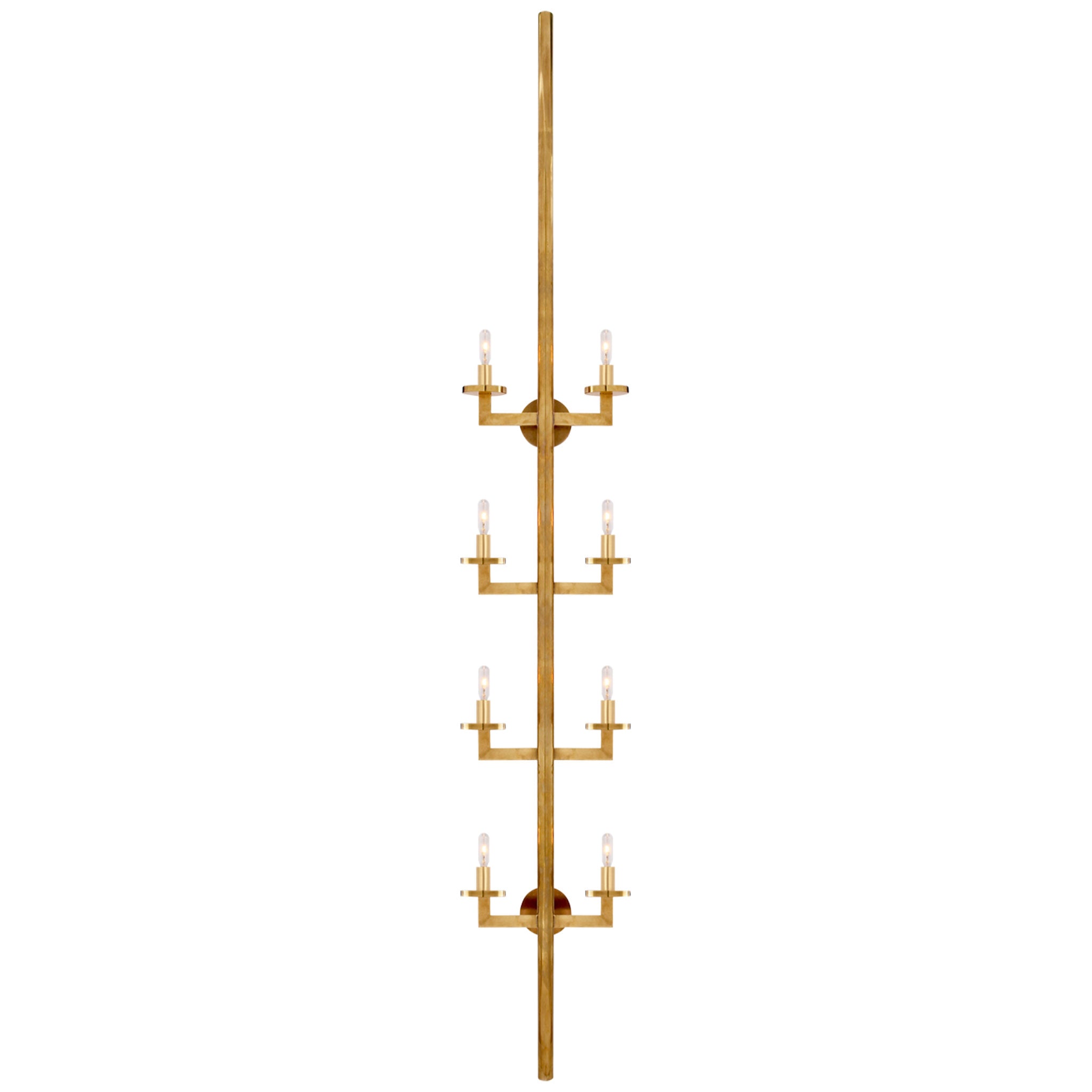 Kelly Wearstler Liaison Statement Sconce in Antique-Burnished Brass