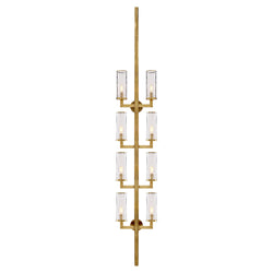 Kelly Wearstler Liaison Statement Sconce in Antique-Burnished Brass with Crackle Glass