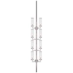 Kelly Wearstler Liaison Statement Sconce in Polished Nickel with Clear Glass