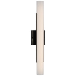 Kelly Wearstler Precision 21" Bath Light in Bronze with White Glass