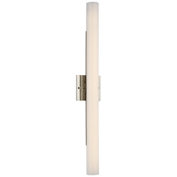 Kelly Wearstler Precision 28" Bath Light in Polished Nickel with White Glass