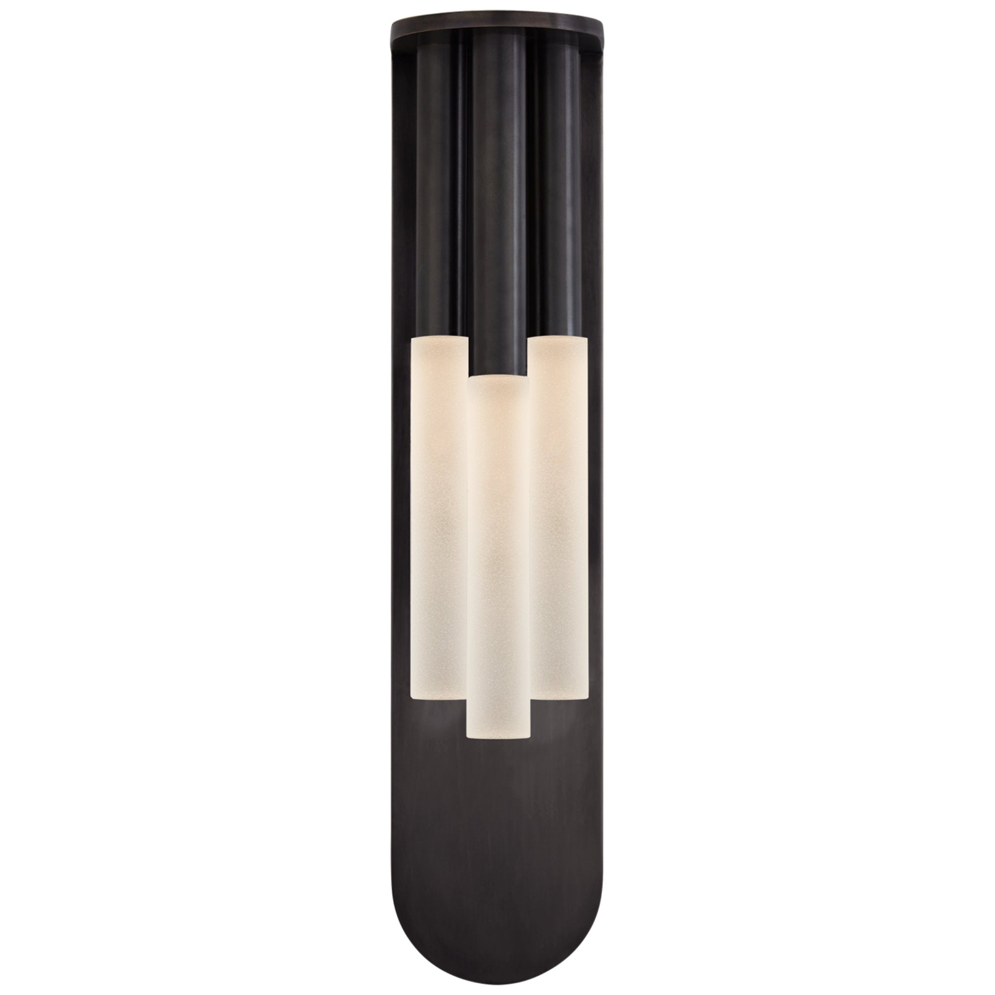 Kelly Wearstler Rousseau Medium Multi-Drop Sconce in Bronze with Etched Crystal Wall Light W4.5" x H20"