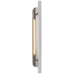 Kelly Wearstler Rousseau Medium Bracketed Sconce in Polished Nickel with Etched Crystal