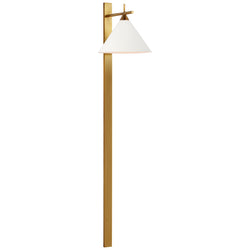 Kelly Wearstler Cleo 56" Statement Sconce in Antique-Burnished Brass with Matte White Shade