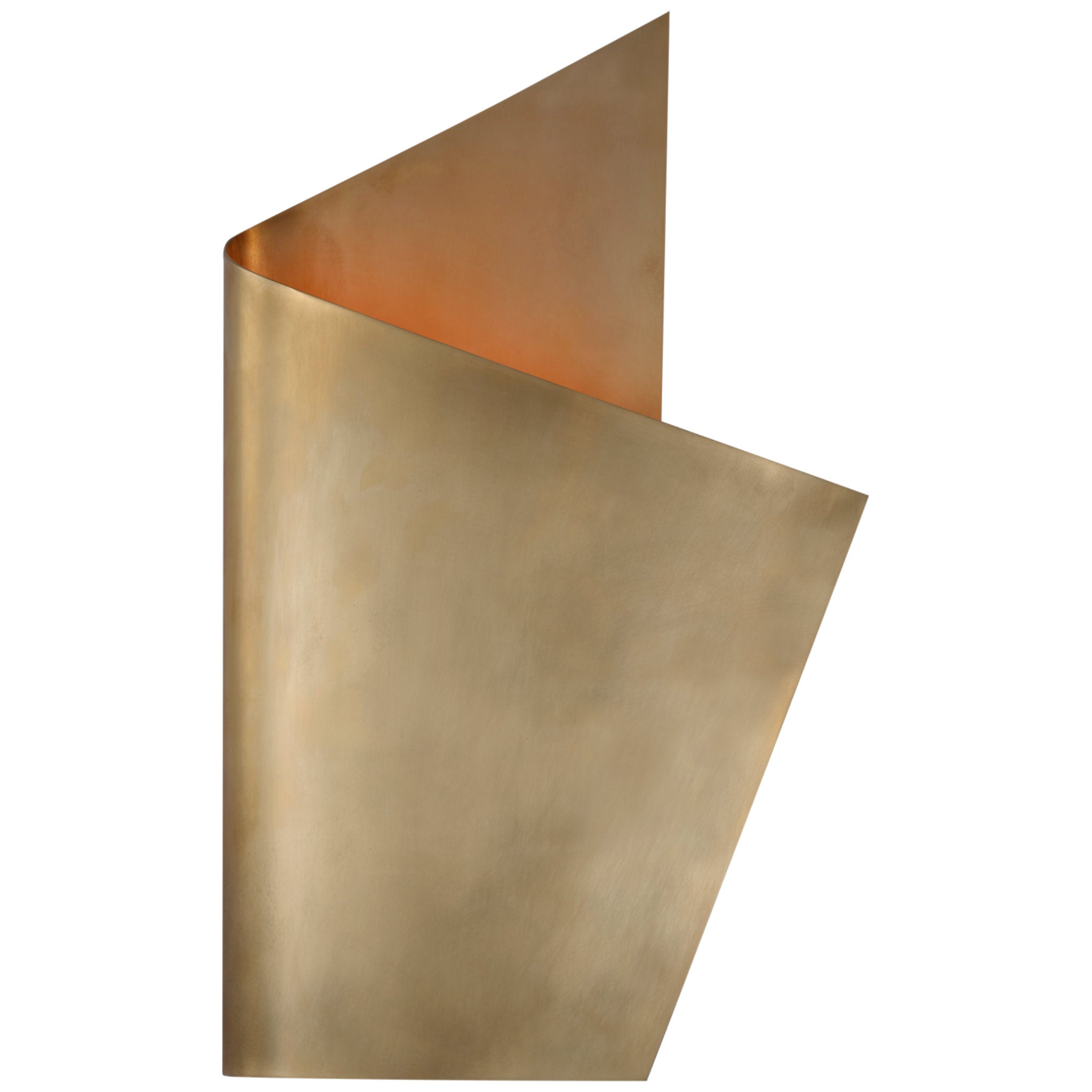 Kelly Wearstler Piel Right Wrapped Sconce in Antique-Burnished Brass