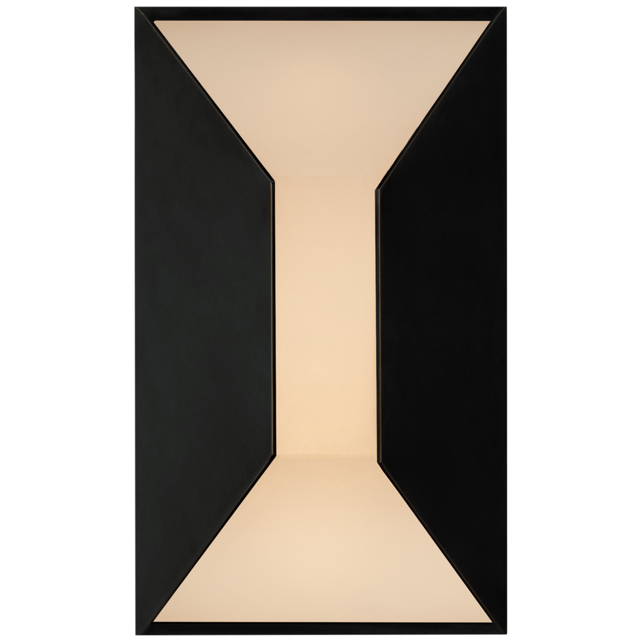 Kelly Wearstler Stretto 8" Sconce in Bronze with Frosted Glass