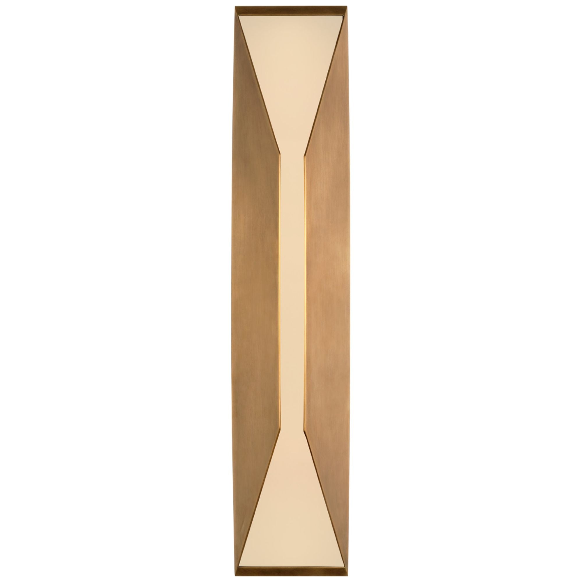 Kelly Wearstler Stretto 24" Sconce in Antique Burnished Brass with Frosted Glass Outdoor Lighting W4.75" x H24"
