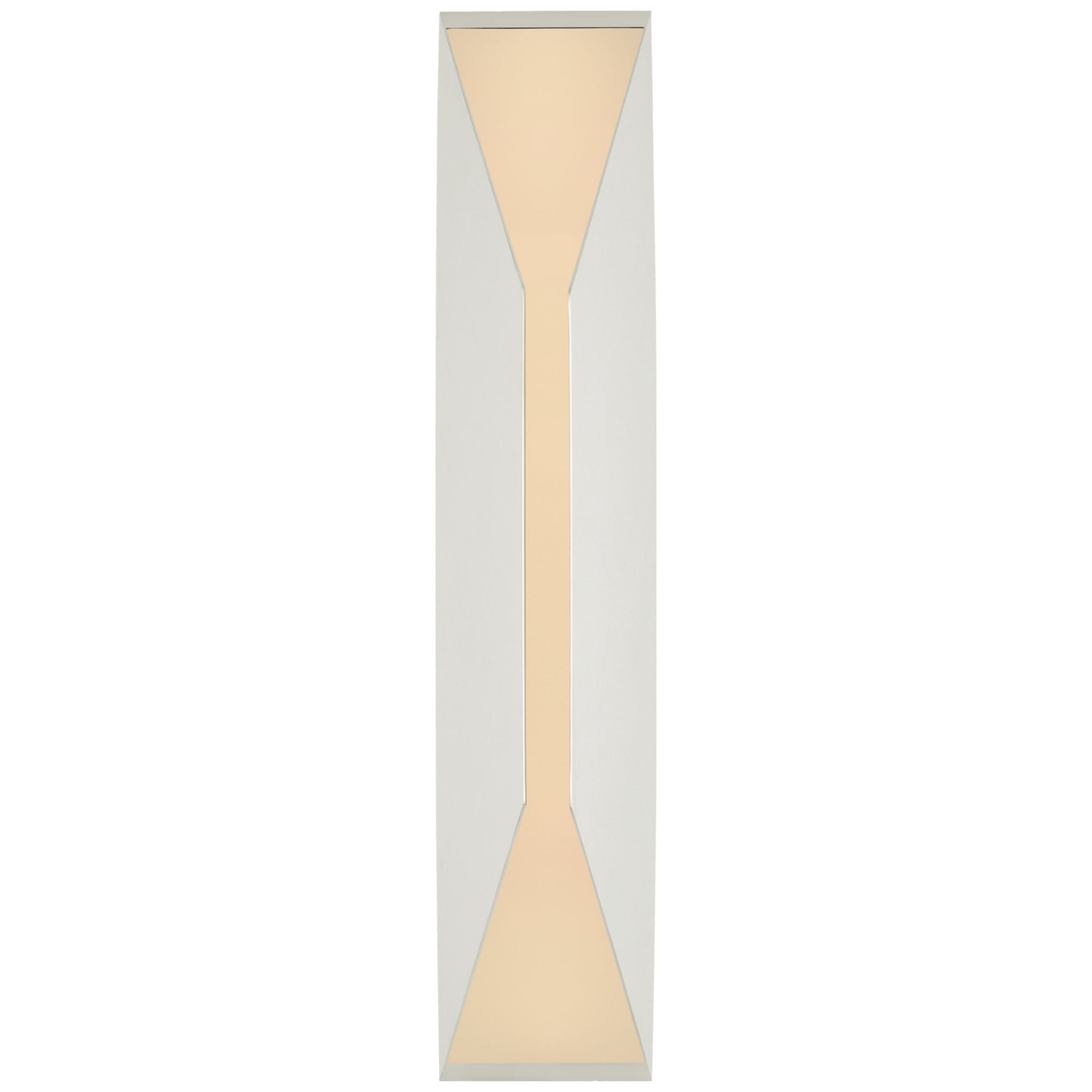 Kelly Wearstler Stretto 24" Sconce in Polished Nickel with Frosted Glass