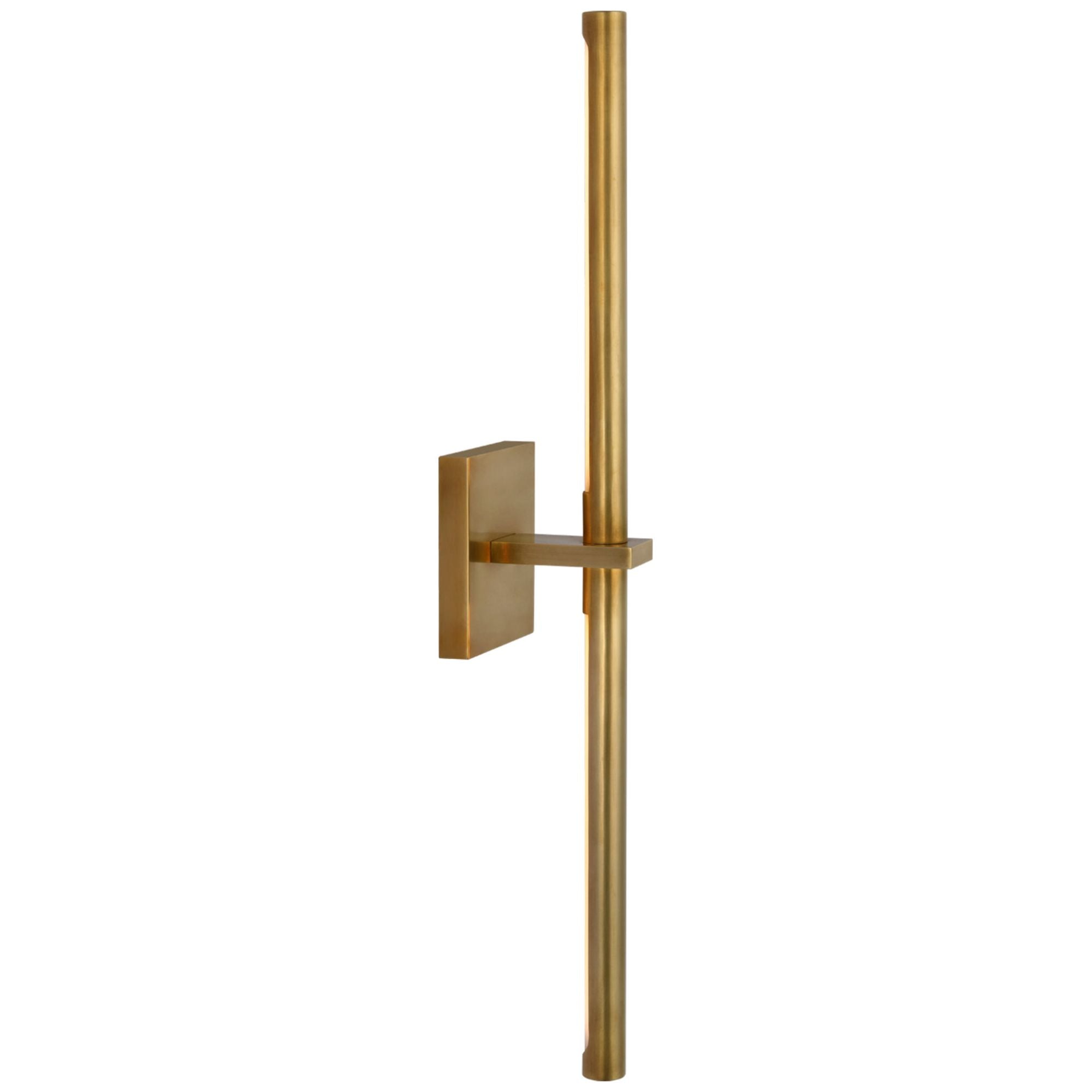 Kelly Wearstler Axis Large Linear Sconce in Antique-Burnished Brass Wall Light W4.5" x H24"