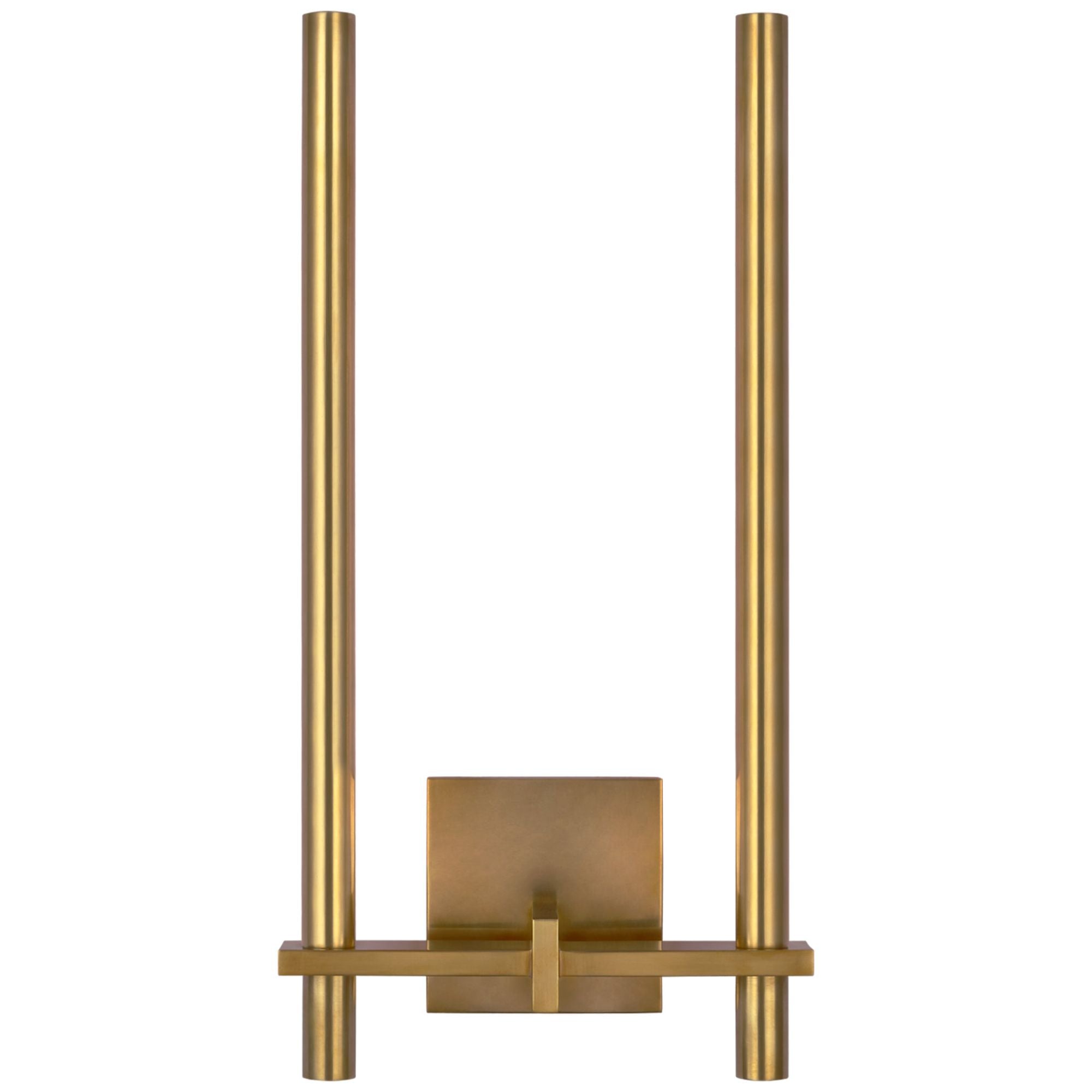 Kelly Wearstler Axis Medium Two Arm Sconce in Antique-Burnished Brass Wall Light W9.75" x H19.75"