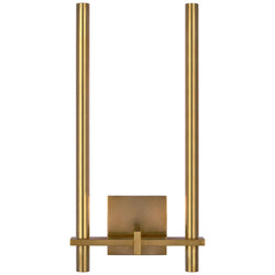Kelly Wearstler Axis Medium Two Arm Sconce in Antique-Burnished Brass