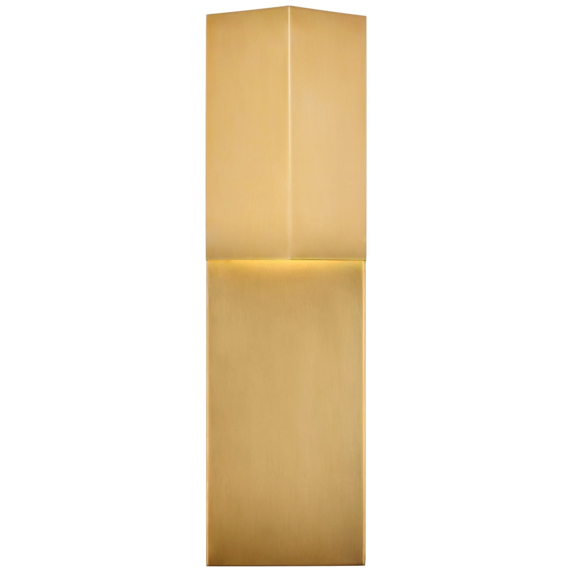 Kelly Wearstler Rega 18" Folded Sconce in Antique-Burnished Brass Outdoor Lighting W5.25" x H18"