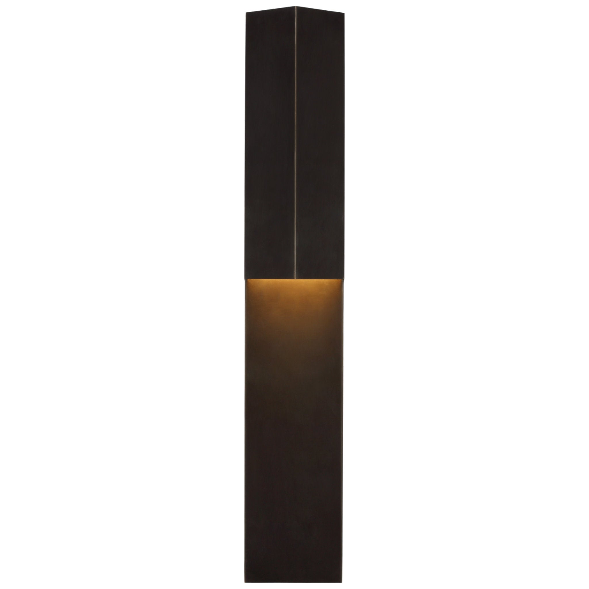 Kelly Wearstler Rega 30" Folded Sconce in Bronze Outdoor Lighting W5.25" x H30"