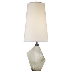 Kelly Wearstler Halcyon Accent Table Lamp in Alabaster with Linen Shade