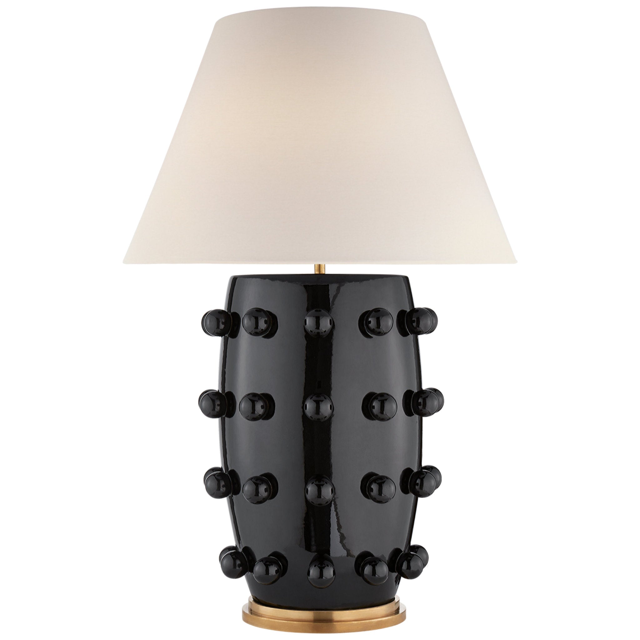 Kelly Wearstler Linden Table Lamp in Black with Linen Shade