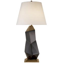 Kelly Wearstler Bayliss Table Lamp in Black with Linen Shade