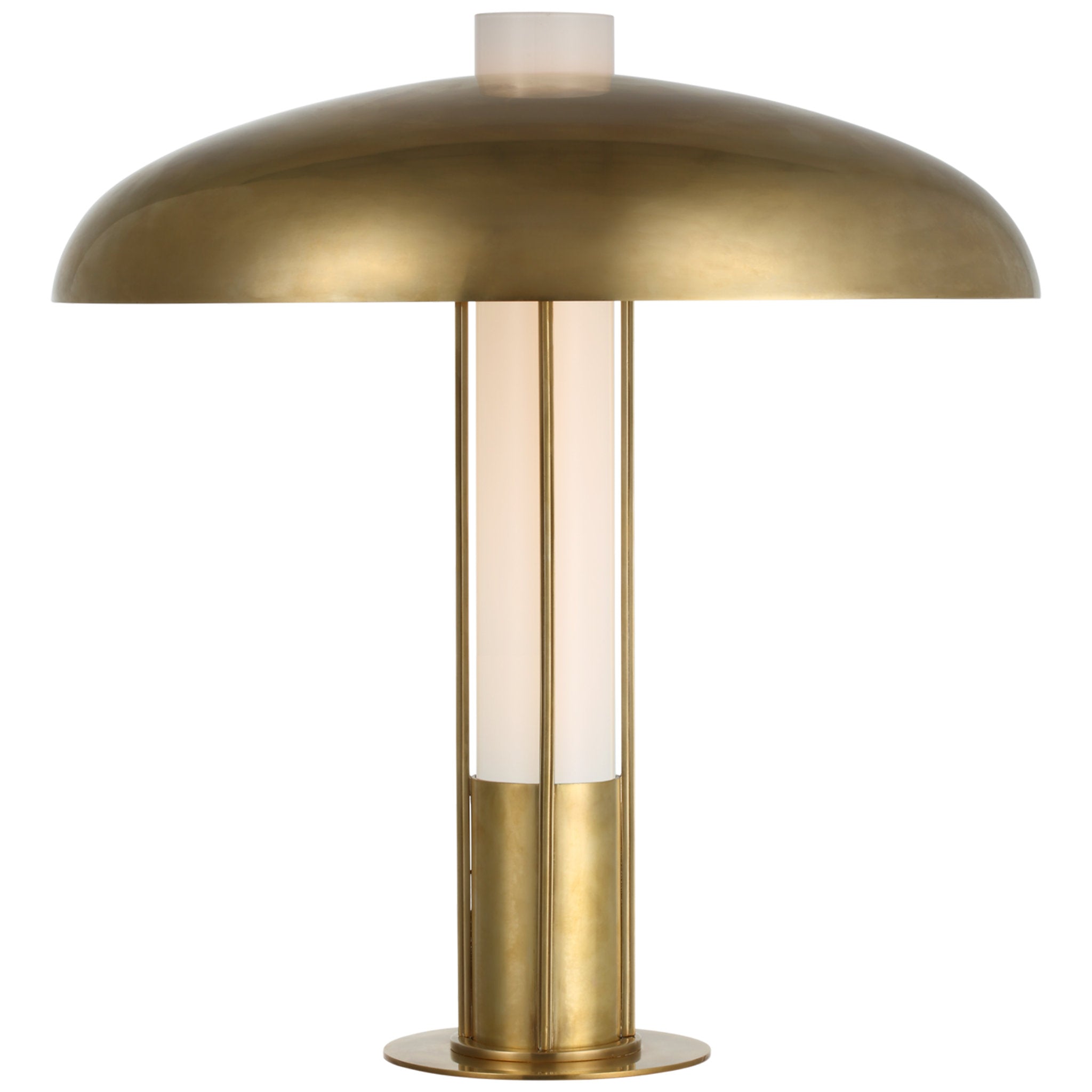 Kelly Wearstler Troye Medium Table Lamp in Antique-Burnished Brass with Antique-Burnished Brass Shade