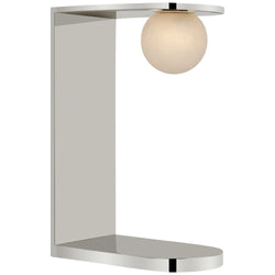 Kelly Wearstler Pertica Small Desk Lamp in Polished Nickel with Alabaster