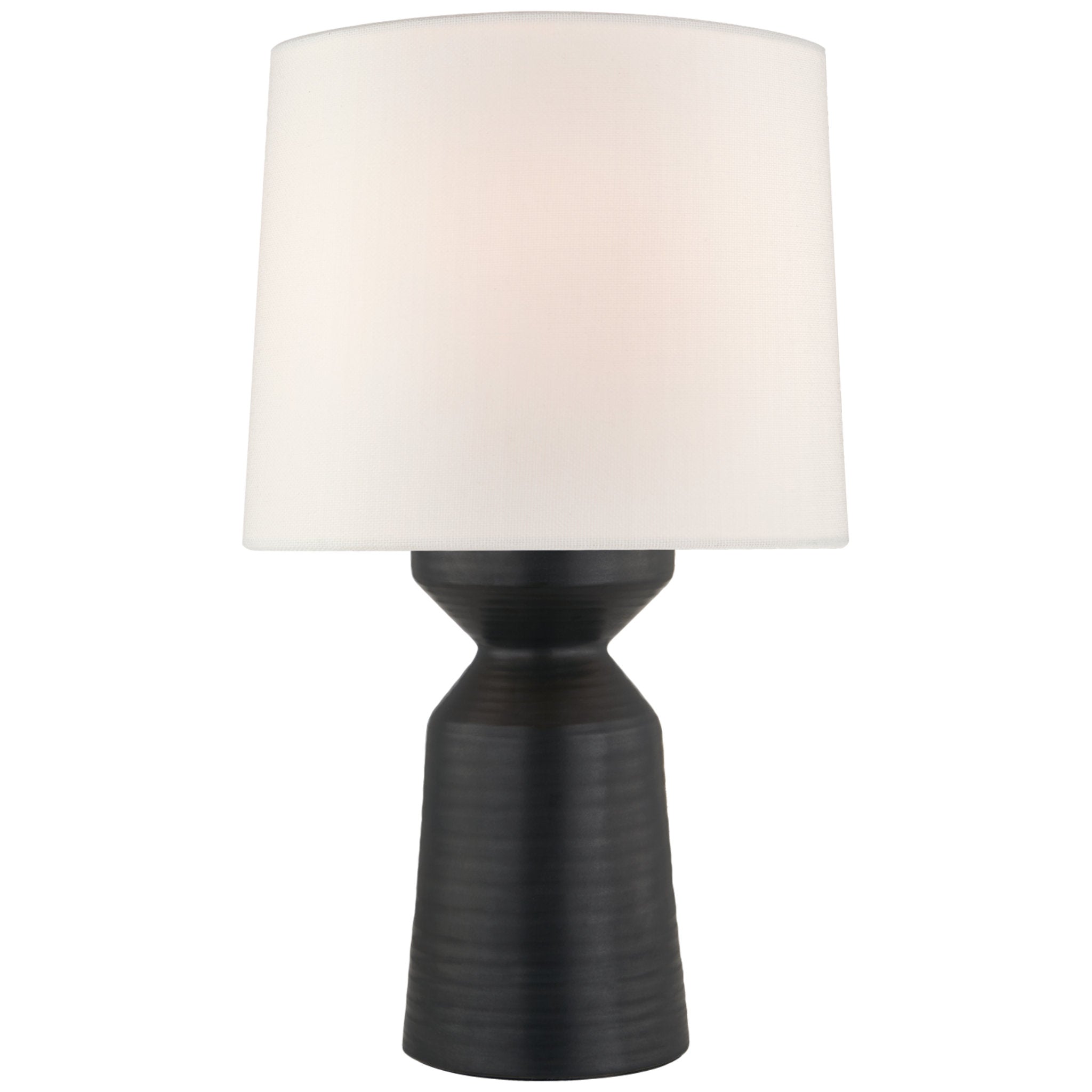 Kelly Wearstler Nero Large Table Lamp in Matte Black with Linen Shade