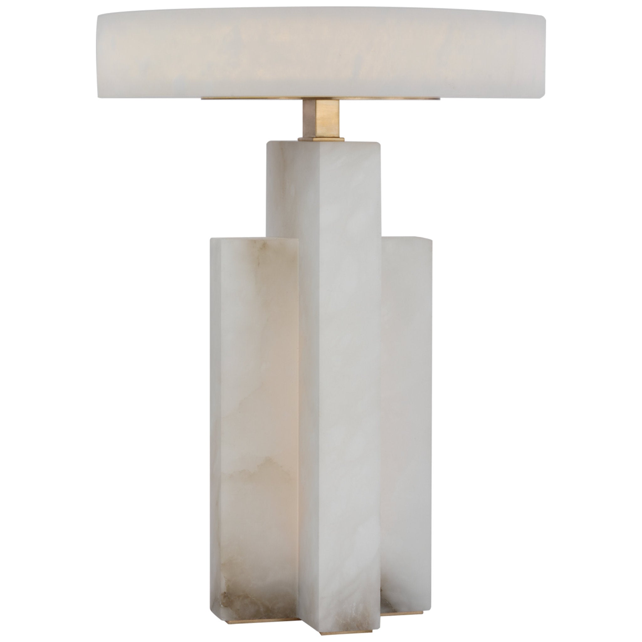 Kelly Wearstler Trancas Medium Table Lamp in Alabaster and Brass W14" x H19"