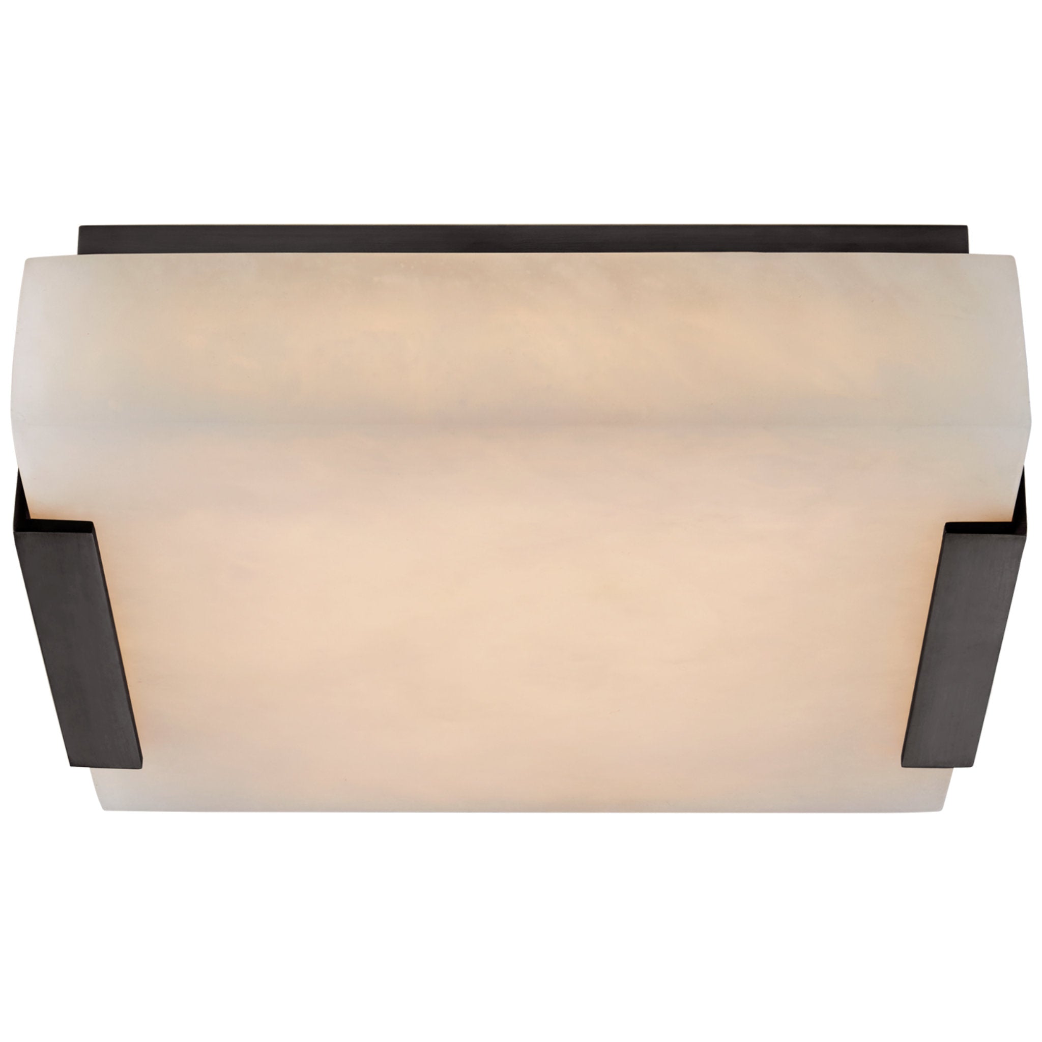 Kelly Wearstler Covet Small Flush Mount in Bronze with Alabaster