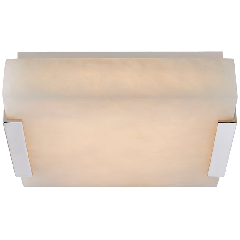Kelly Wearstler Covet Small Flush Mount in Polished Nickel with Alabaster