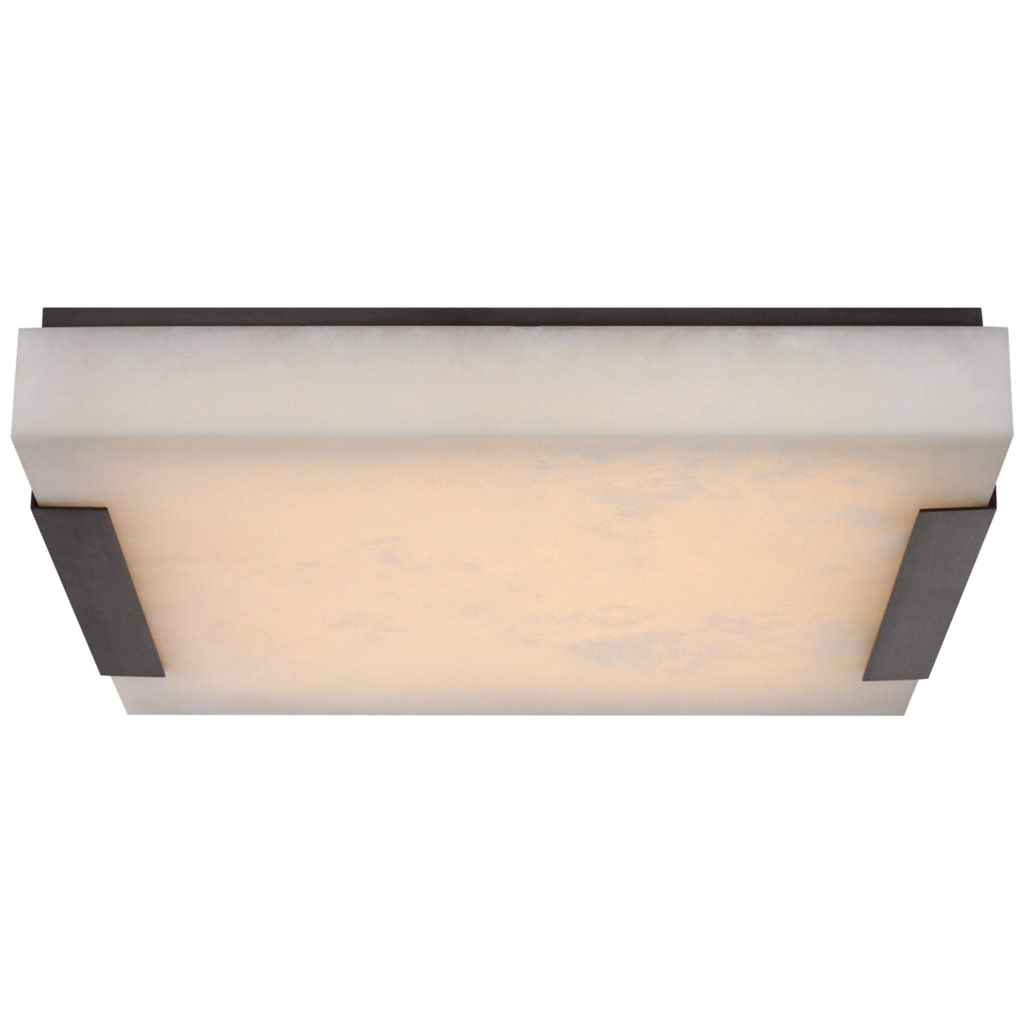 Kelly Wearstler Covet Large Flush Mount in Bronze with Alabaster Open Box