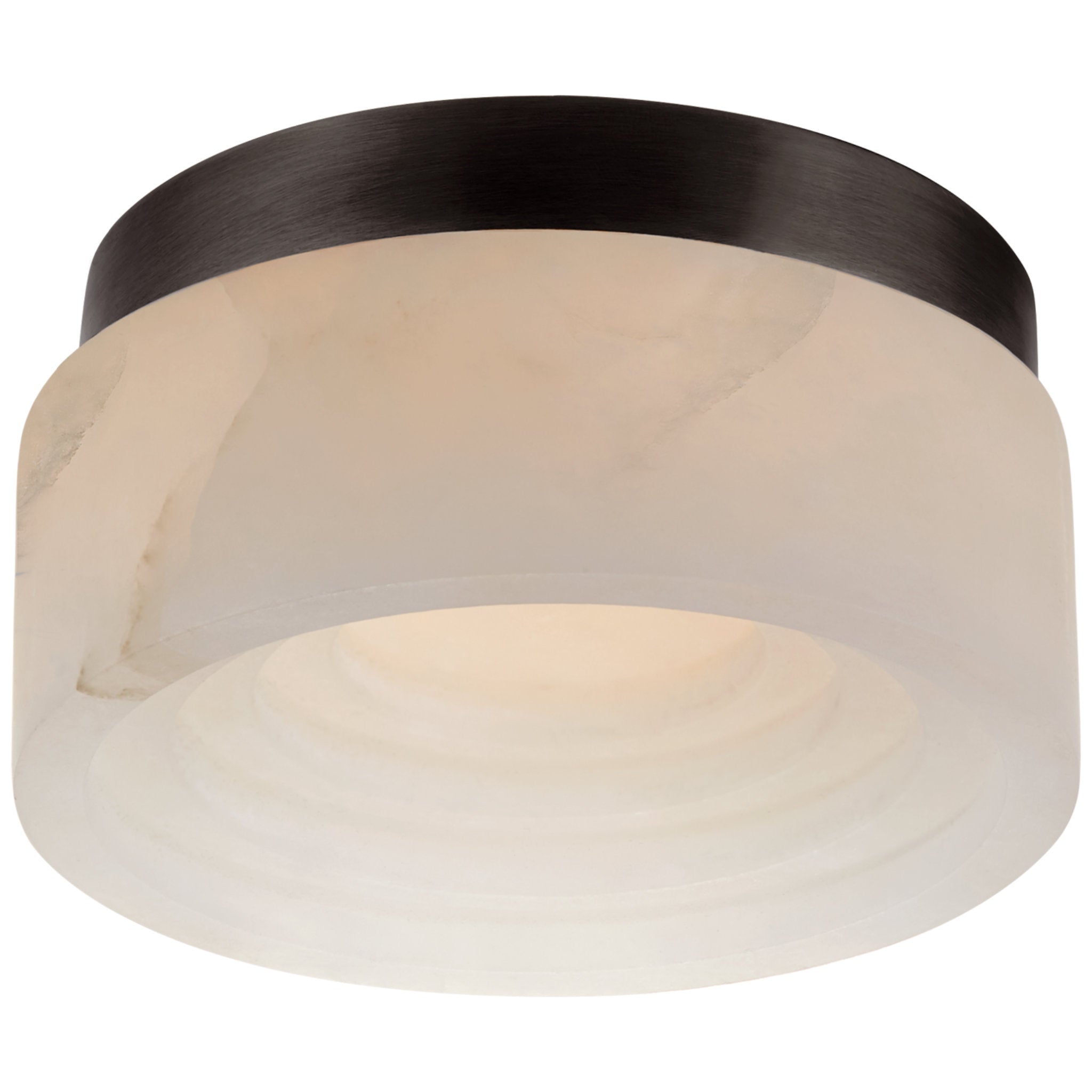 Kelly Wearstler Otto 5" Solitaire Flush Mount in Bronze with Alabaster