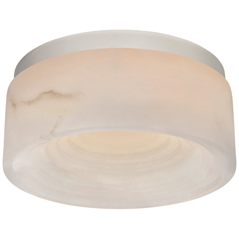 Kelly Wearstler Otto Small Flush Mount in Polished Nickel with Alabaster