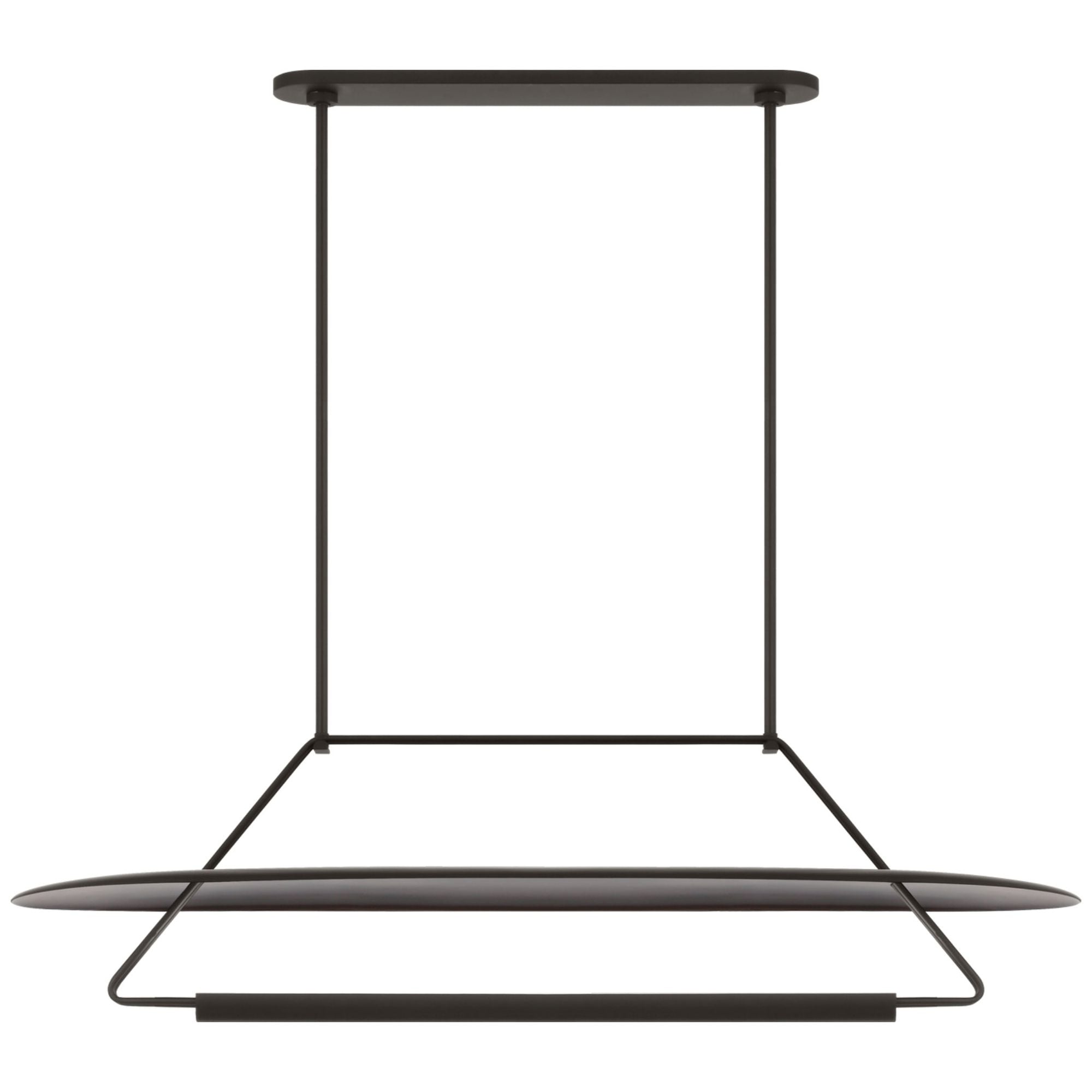 Kelly Wearstler Teline 54" Oval Linear in Matte Black Ceiling Light W54"