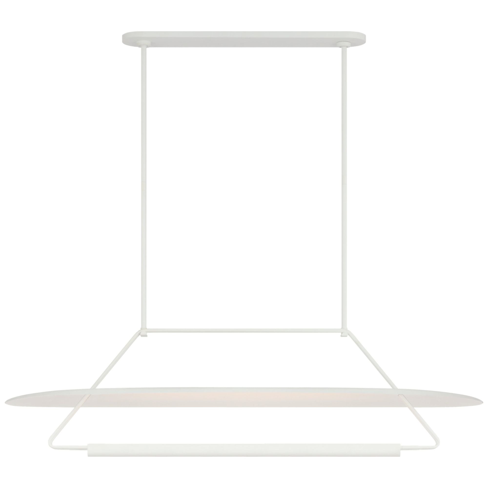 Kelly Wearstler Teline 54" Oval Linear in Matte White Ceiling Light W54"