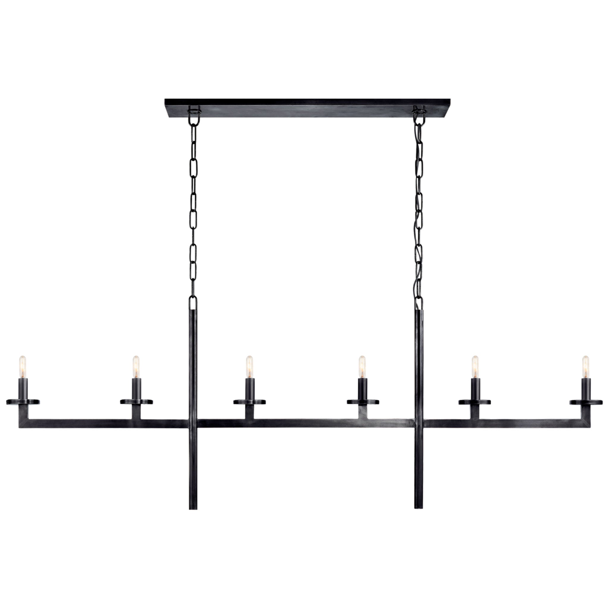 Kelly Wearstler Liaison Large Linear Chandelier in Bronze Ceiling Light W60" x H22.5"
