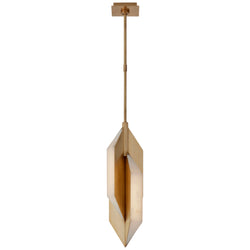 Kelly Wearstler Ophelion Small Pendant in Antique-Burnished Brass with Alabaster